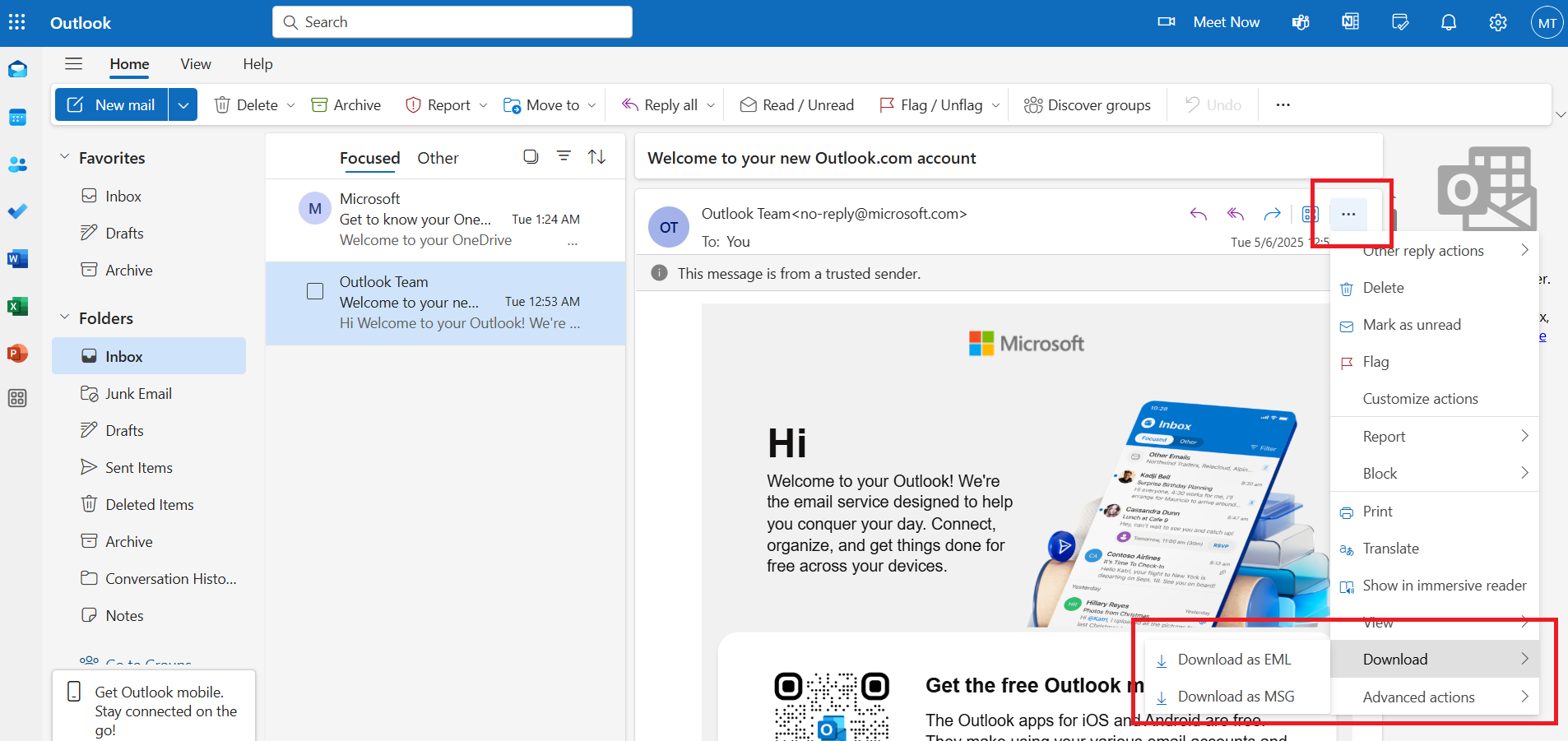 Outlook hotmail
